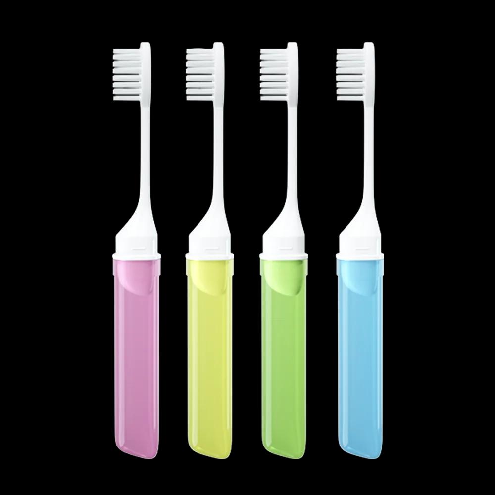 Mini brosse à dents de voyage pliable et Portable, petite brosse dentaire pliante pour adulte, coule