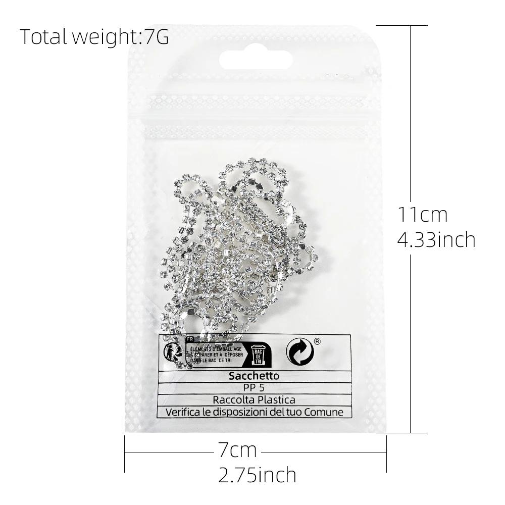 Chaîne de cristal de luxe longue 100/50cm, breloques pour ongles, 1.5/2mm, brillant clair/AB diamant