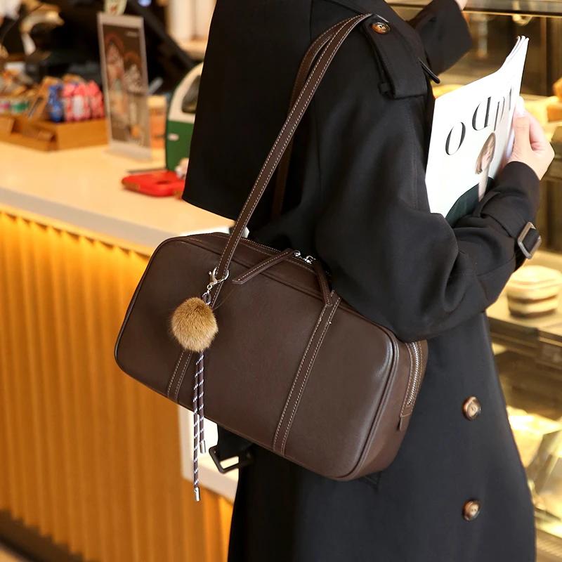 Sacs à bandoulière en cuir véritable de vache pour femmes, sacs à main de luxe de styliste de mode p