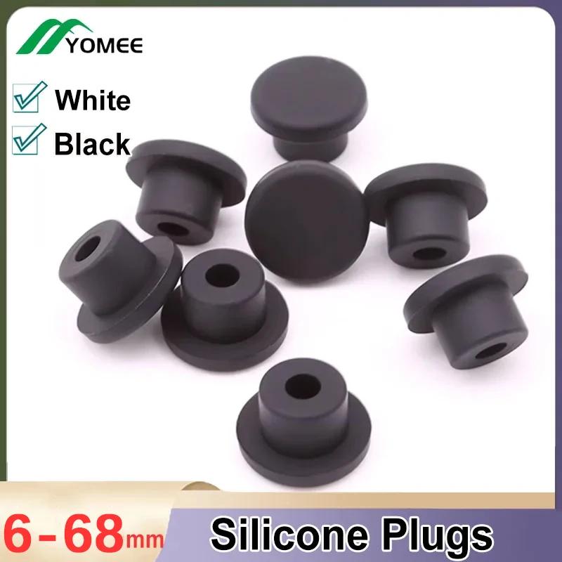 Bouchons en caoutchouc de silicone de qualité alimentaire avec trou, inserts de type T, bouchons d'e
