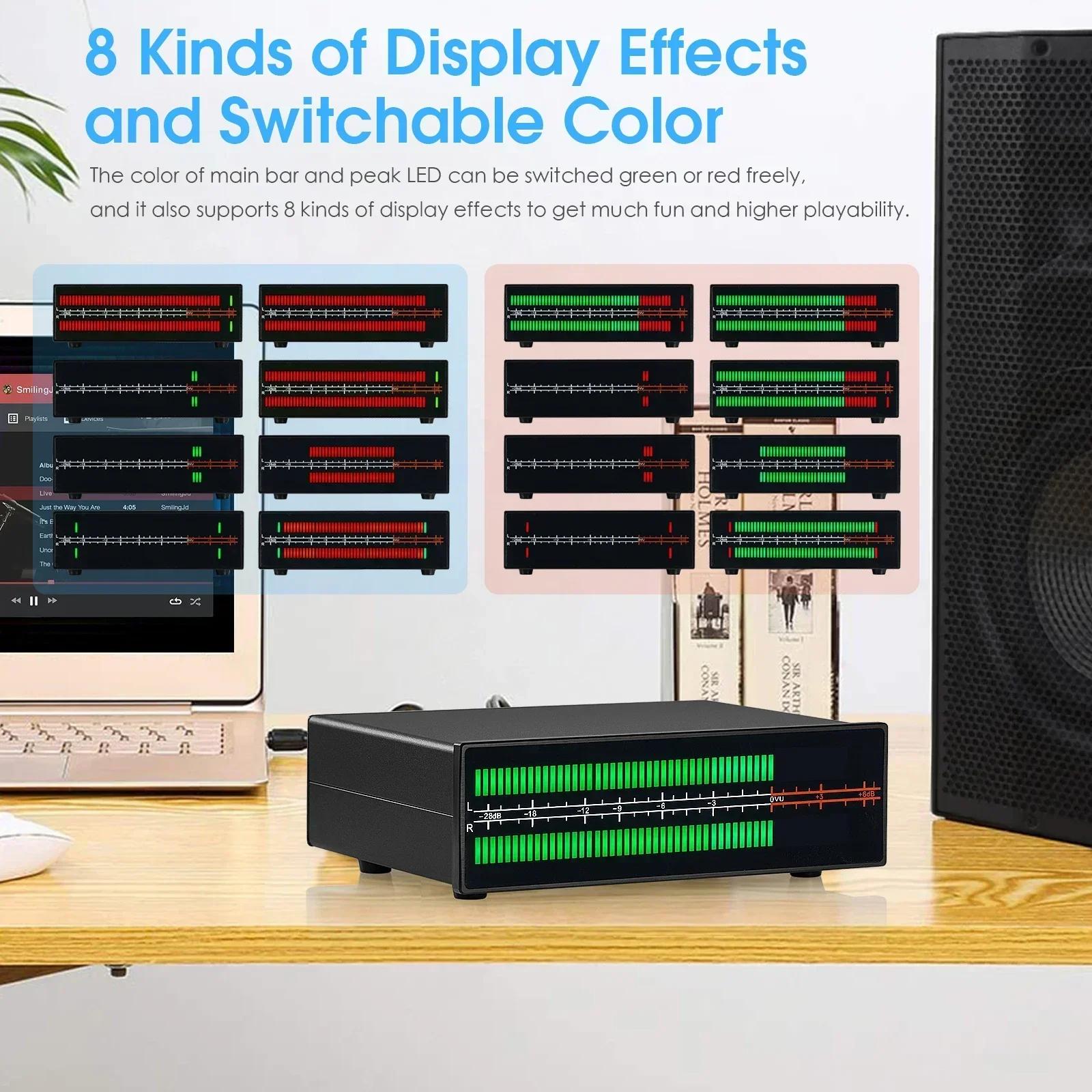 Douk Audio double canal LED sonomètre micro + ligne musique spectre visualiseur affichage stéréo Aud