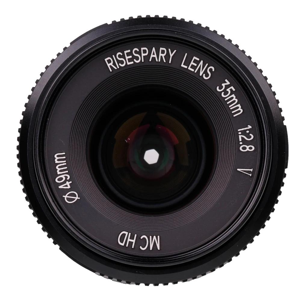 RISESPRAY 35MM F2.8 métal manuel grand angle objectif fixe HD 42 millions de pixels objectif SLR pou