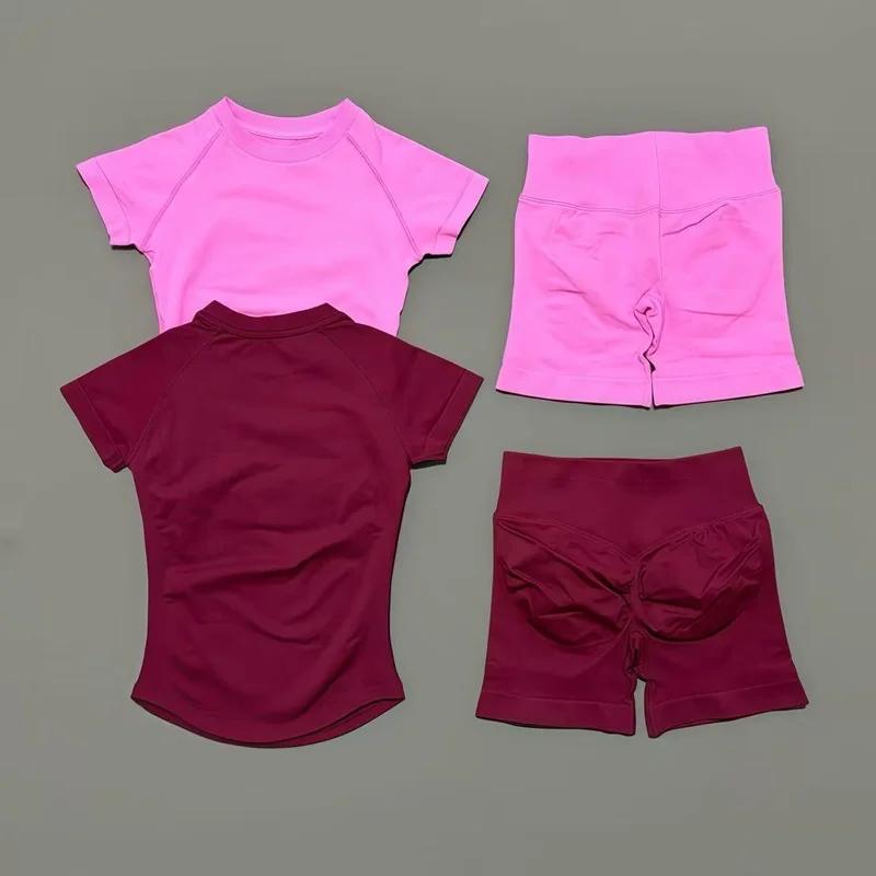 Ensemble de sport 2 pièces pour femme, ensemble de yoga, vêtements de sport sans couture, haut à man