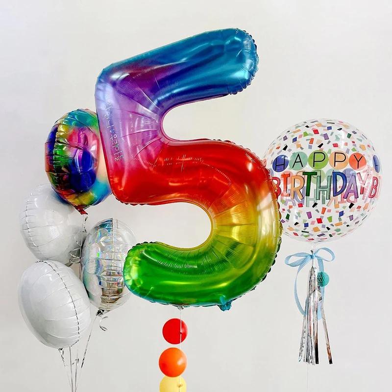 Ballons en aluminium numéro 40 pouces, 0 1 2 3 4 5 6 7 8 9 ans, ballons pour enfants et adultes, déc