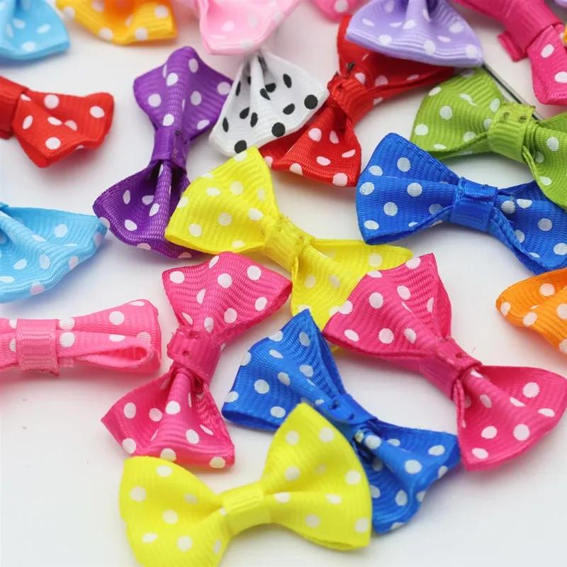 50/100 pièces taille 2cm x 3.5cm mini nœud à pois taille nœud papillon vêtements bricolage accessoir
