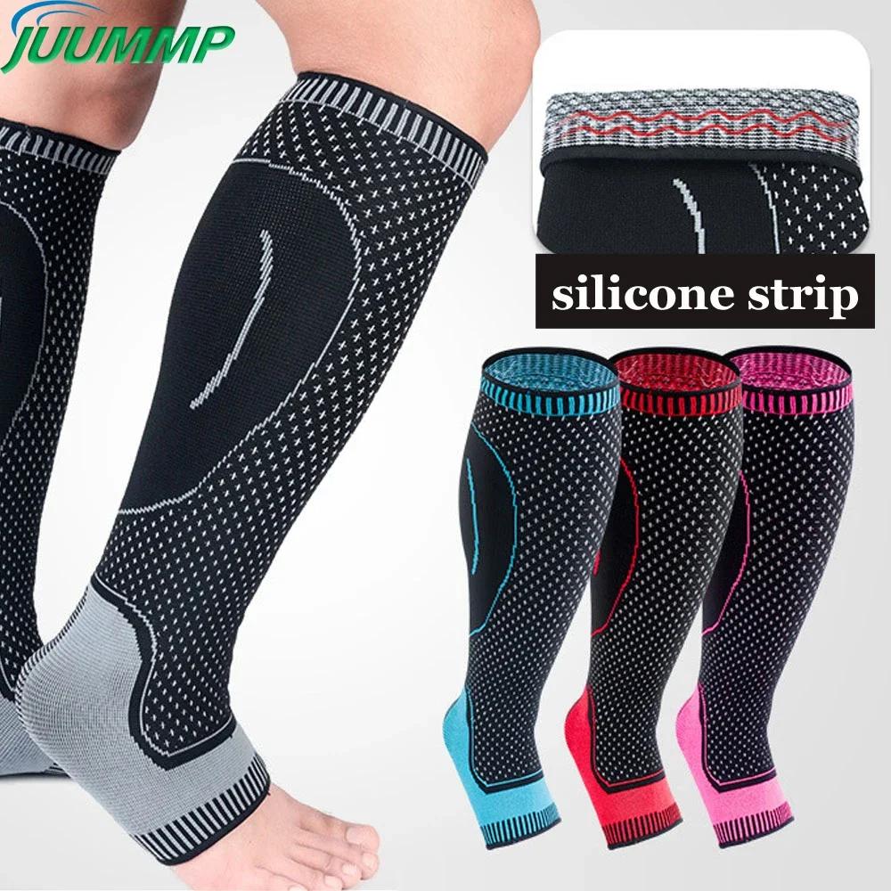 1 pièces femmes hommes Compression mollet manches soutien adapté pour la course basket-ball Protecti