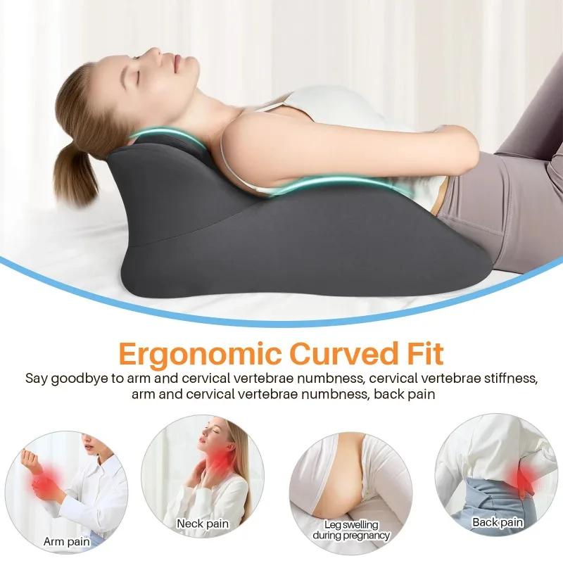 Oreiller compensé multi-positions en mousse à mémoire de forme, oreiller sujet ergonomique avec hous