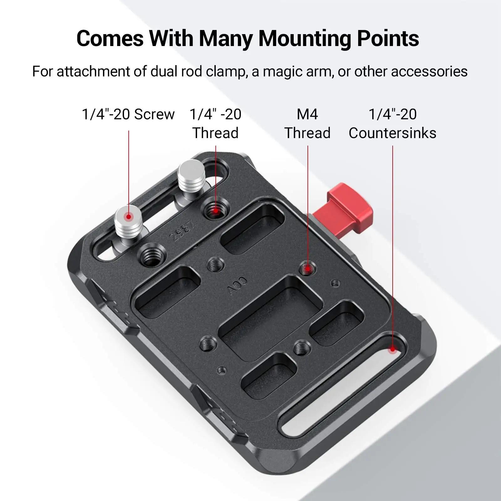 SmallRig – plaque de montage de batterie Mini V, avec pince en forme de crabe, pour accessoires de c