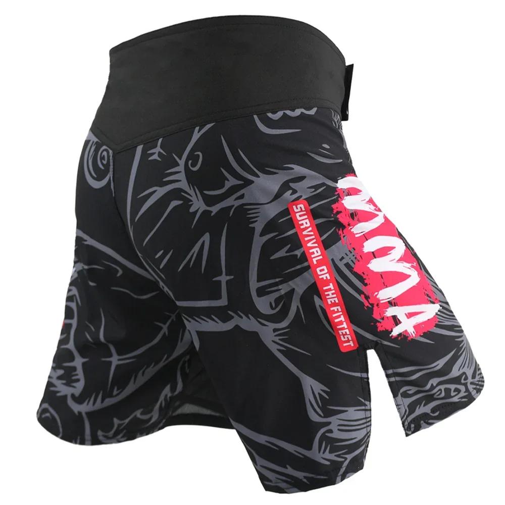 MMA Jujitsu combat grappin hommes pantalons de boxe kickboxing MMA shorts courts tigre Muay Thai sho