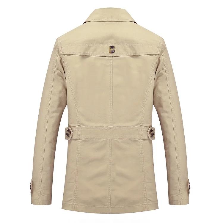 Mode hommes Trench vestes marque décontracté affaires Trench manteau hommes loisirs pardessus mâle s
