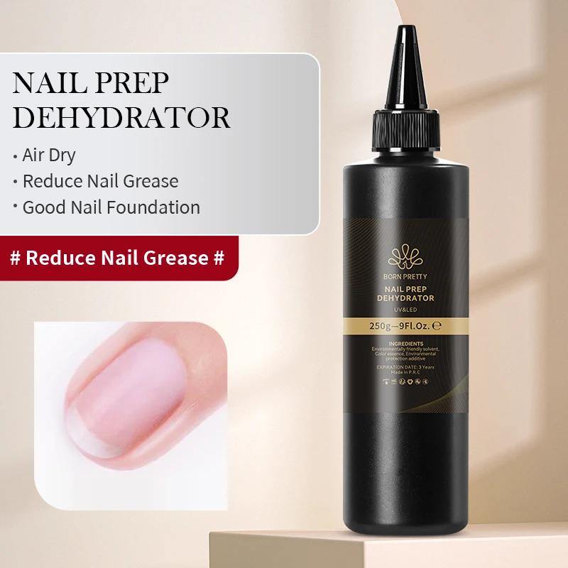 BORN PRTTY 250g déshydrateur de préparation d'ongles sans acide Gel de renfort sec à l'air Super adh