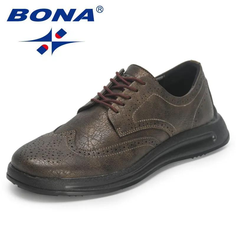 BONA nouveaux créateurs à la main en cuir véritable chaussures hommes espadrilles décontractées homm