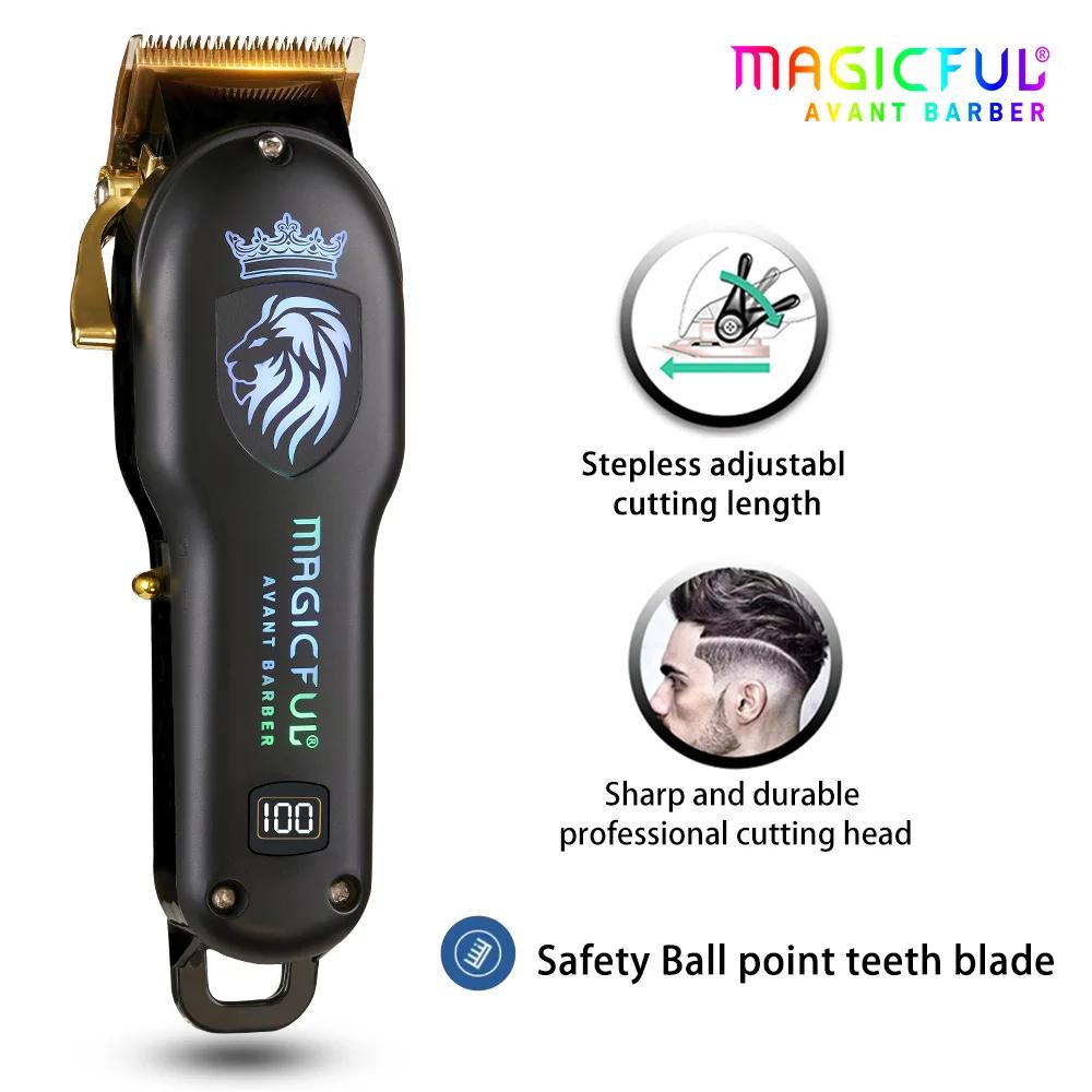 MAGICFUL nouvelle tondeuse à cheveux professionnelle tondeuse électrique Rechargeable pour hommes ba