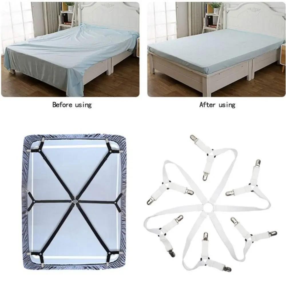 Support de drap de lit élastique réglable, 12 Clips, attaches à Clip pour matelas, couverture, couve