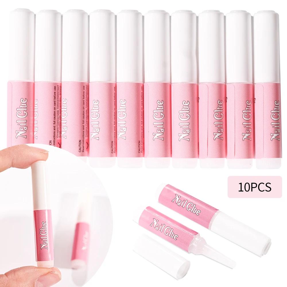 Paquet de 100 pièces de colle de réparation d'ongles pour presse acrylique sur les pointes d'ongles 