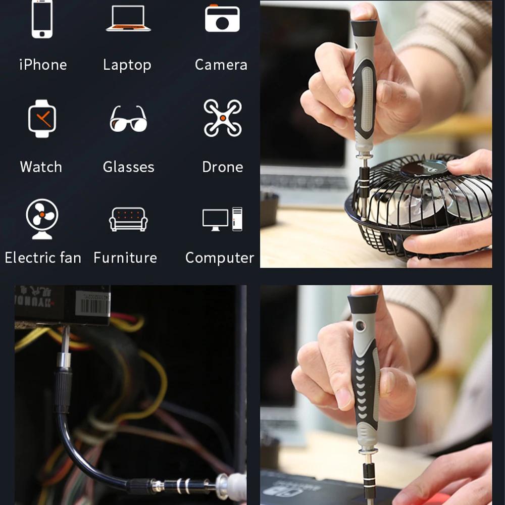 Jeux de tournevis 130 en 1, kits d'outils manuels de précision portables, petits embouts magnétiques