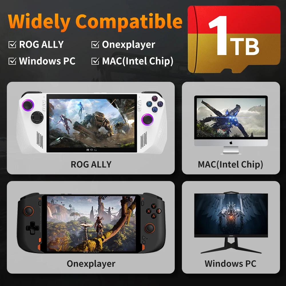Carte de jeu TF pour ROG ALLY/Rog ALLY X/Wins Handheld/PC Playnite & Retrobat Console de jeu 52400 +