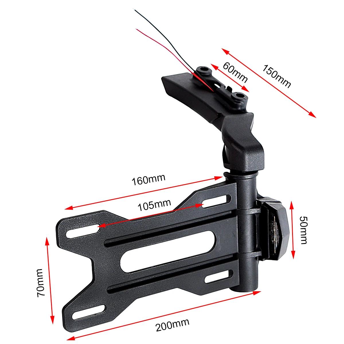 Support de plaque d'immatriculation réglable noir pour moto, pour Indian 2017 – 2023 Scout soixante 