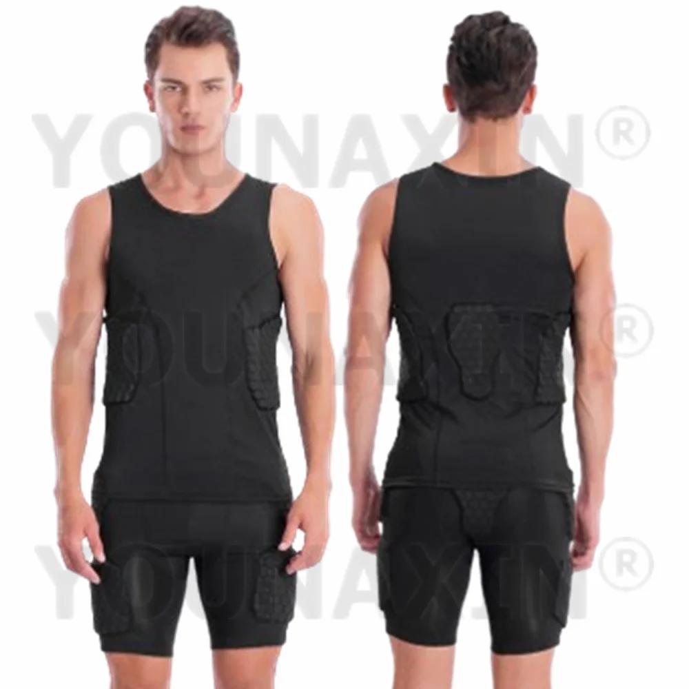 Haut de sport unisexe anti-collision, respirant et élastique, glaçure à séchage rapide, noir, précie