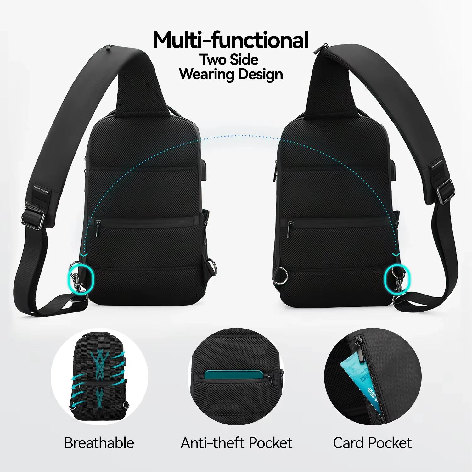 MARK RYDEN Sac à bandoulière grande capacité pour homme Sac à bandoulière de voyage adapté au coussi