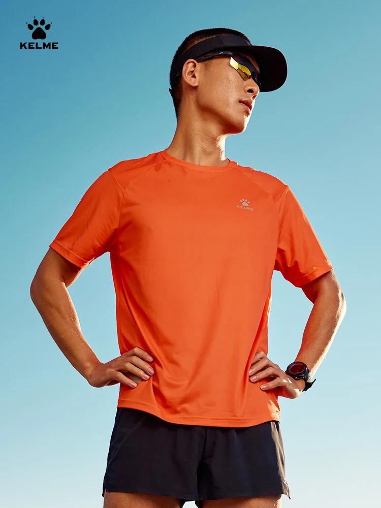 T-shirt course Kelme homme col rond respirant fitness entraînement vêtements séchage rapide