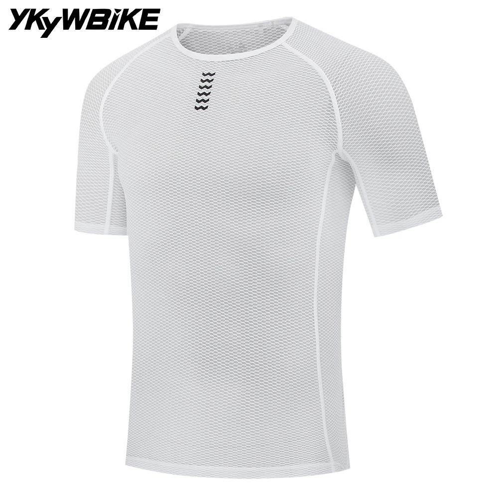 YKYWBIKE vélo cyclisme couches de Base Pro Cool maille super légère vélo à manches courtes chemise r