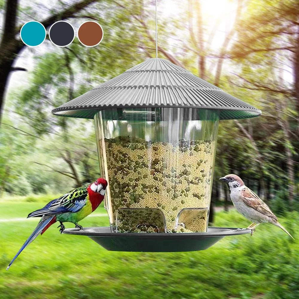 Mangeoire pour oiseaux, outil d'alimentation automatique des pieds, mangeoire pour oiseaux en plein 