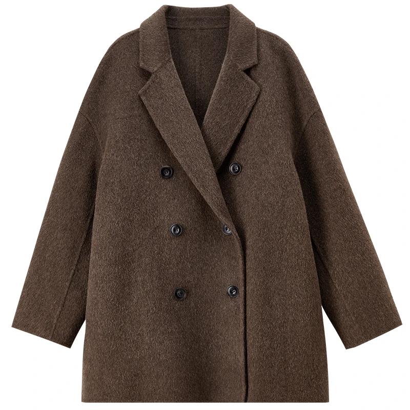 Manteaux en laine SENTUBILA pour femme, collection hiver 2026, vestes à revers crantés, manches long