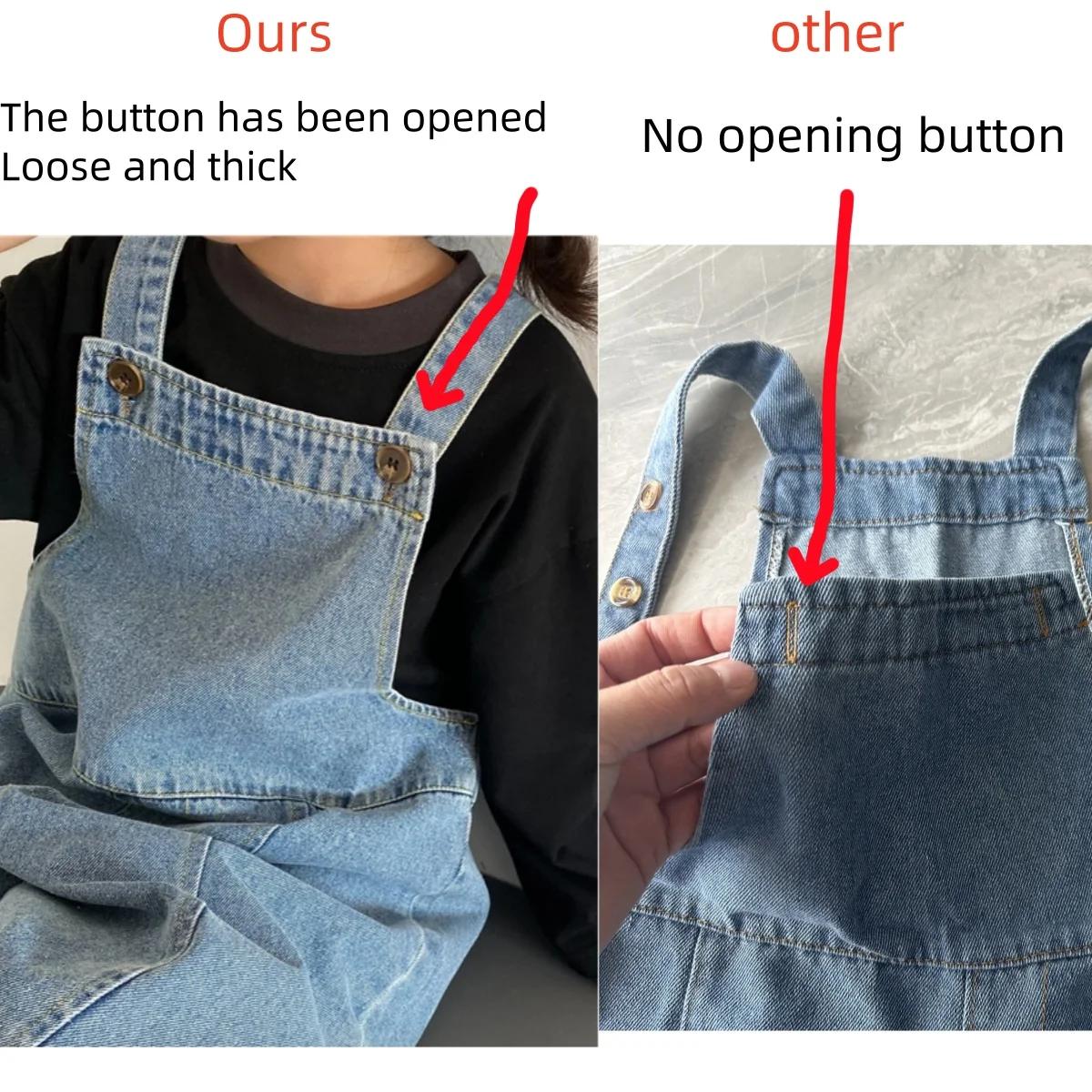 2025 automne nouveaux enfants salopette ample bébé garçons filles décontracté Jean combinaison solid
