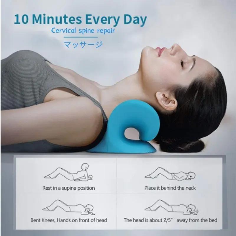 Civière de cou et d'épaule, dispositif de Traction chiropratique cervicale, oreiller de Massage pour