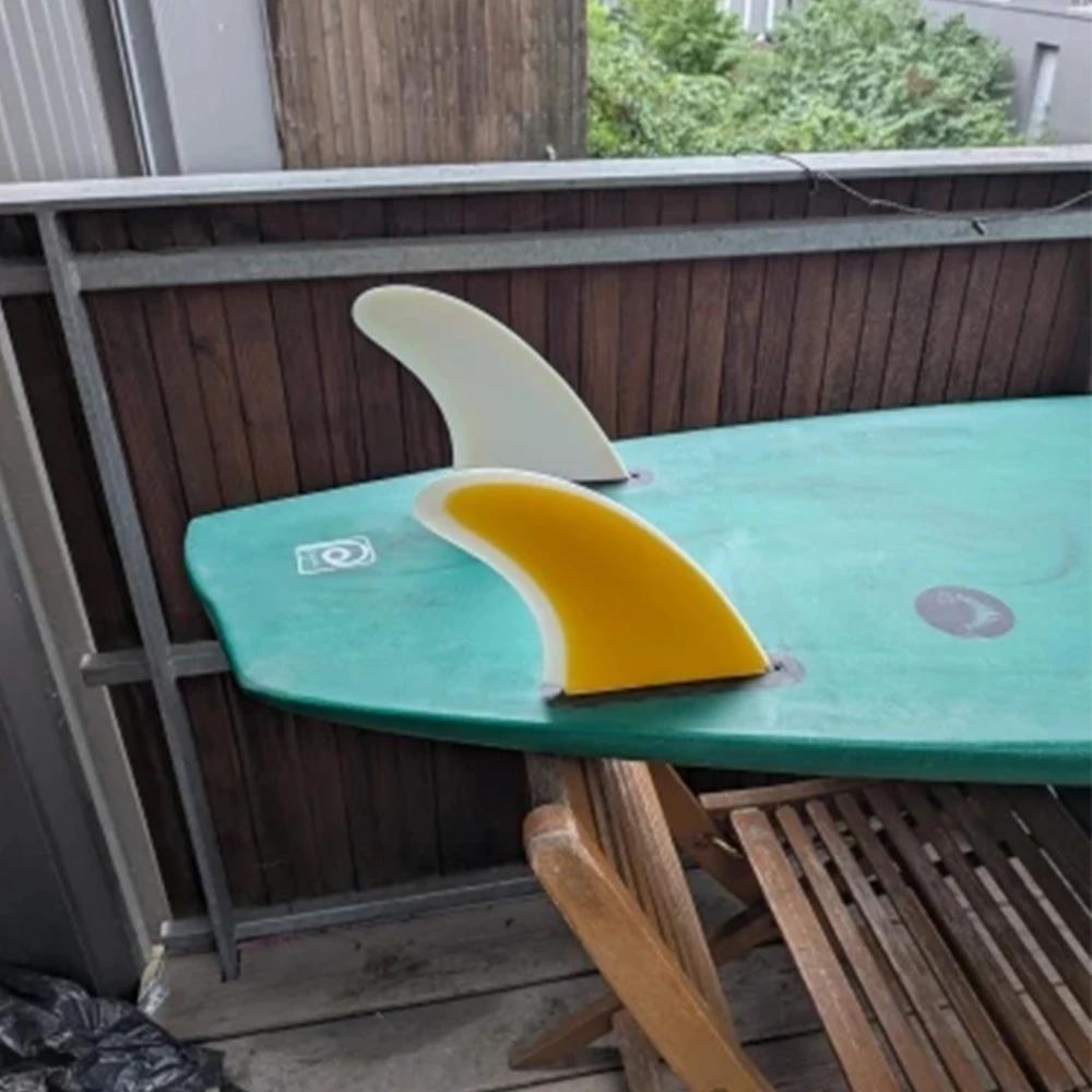 UPSURF FUTURE – jeu de palmes jumelles haute Performance pour planche de surf, Base à languette uniq