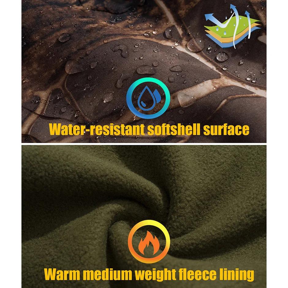 Veste tactique de Camouflage à coque souple silencieuse pour hommes, imperméable, polaire chaude, ve