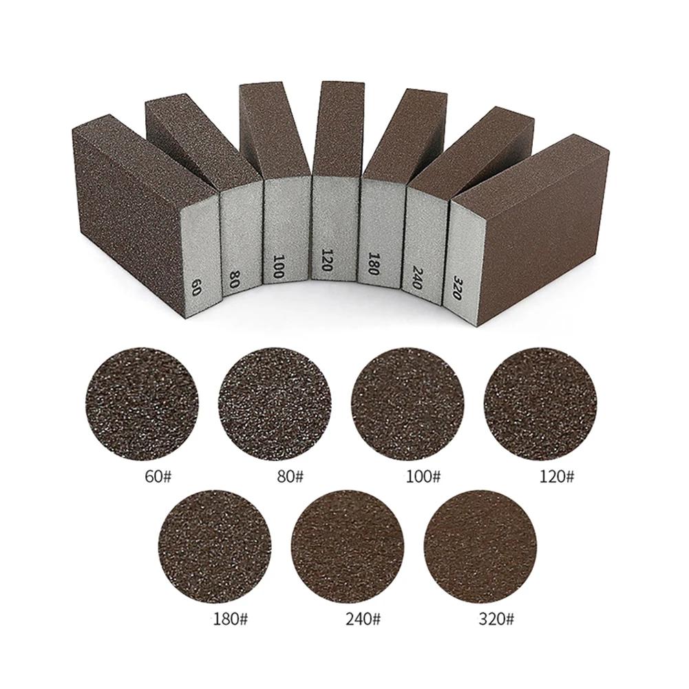 Blocs d'éponge de ponçage grain 60 80 100 120 180 240 320, éponge de meulage murale, bloc de sable, 