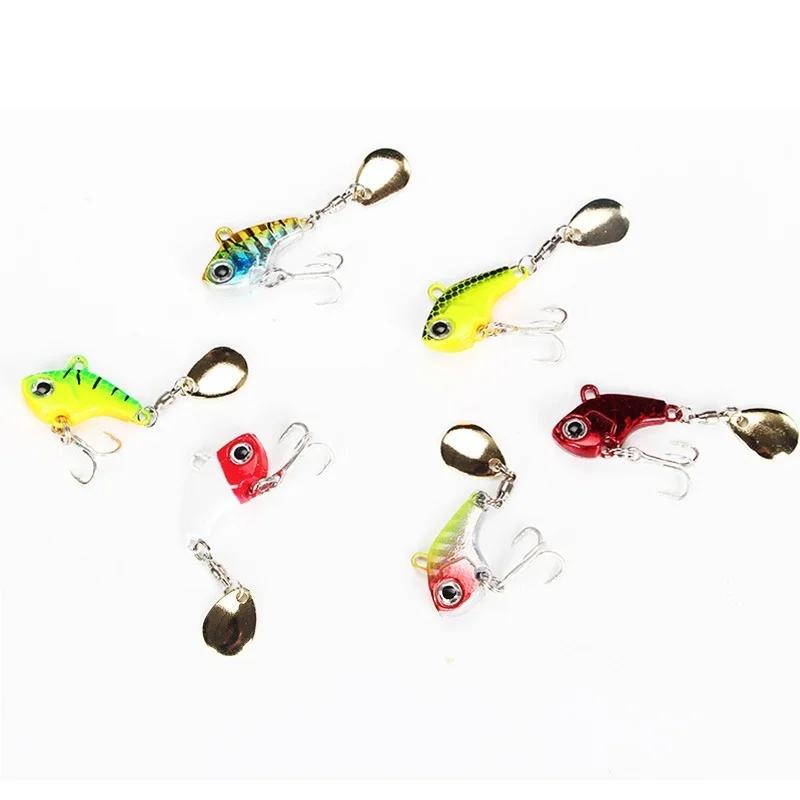 Leurre de pêche rotatif en métal VIB avec vibration, appât dur pour la truite, 7/10/20g, 1 pièce