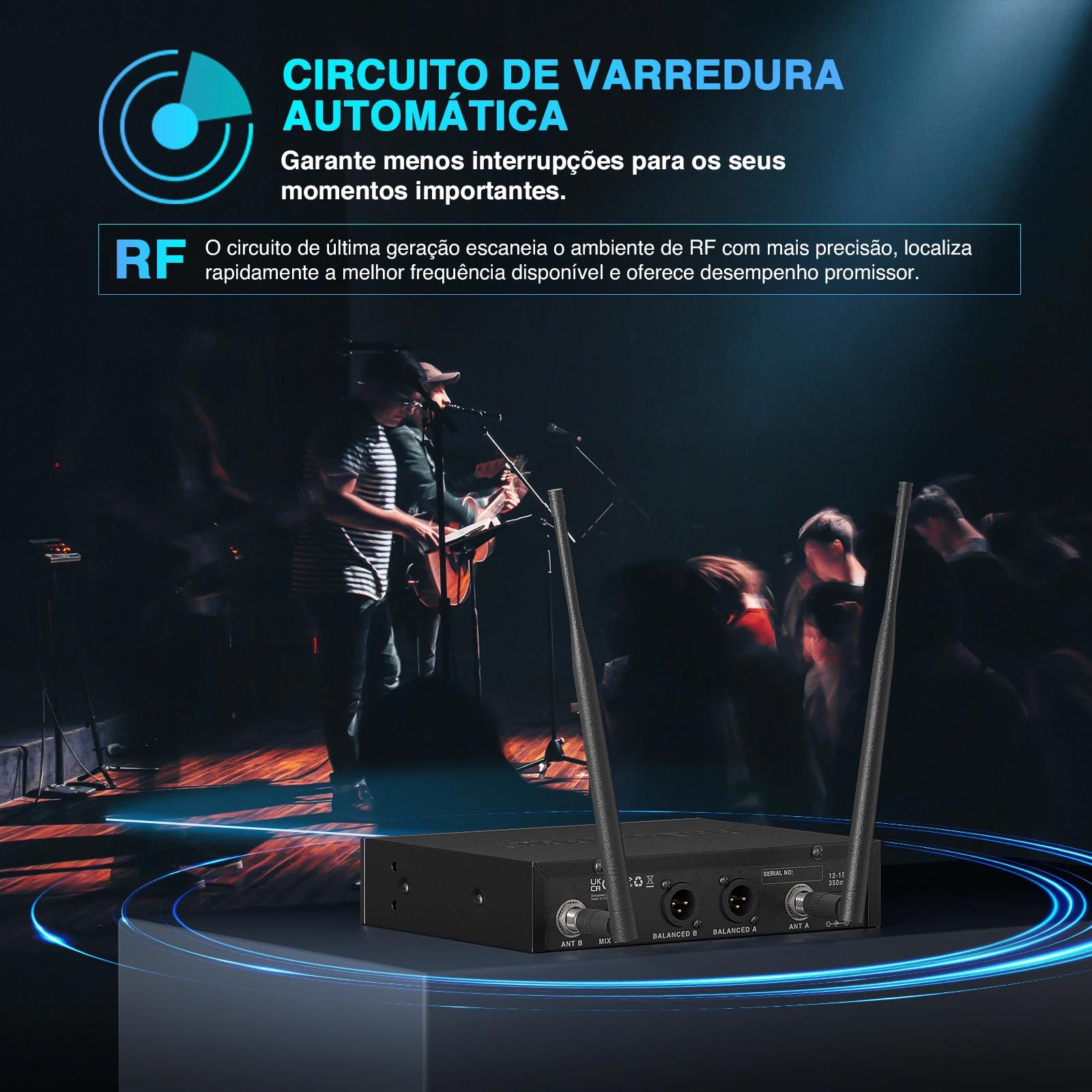 Phenyx-Système de microphone sans fil UHF pour touristes, professionnel, réglable, robuste, construc