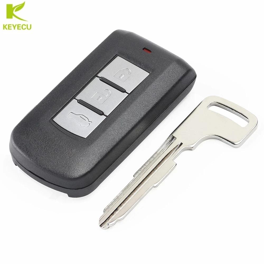 Clé télécommande intelligente de remplacement KEYECU, 3 boutons, 434MHz, transpondeur ID47, pour Mit