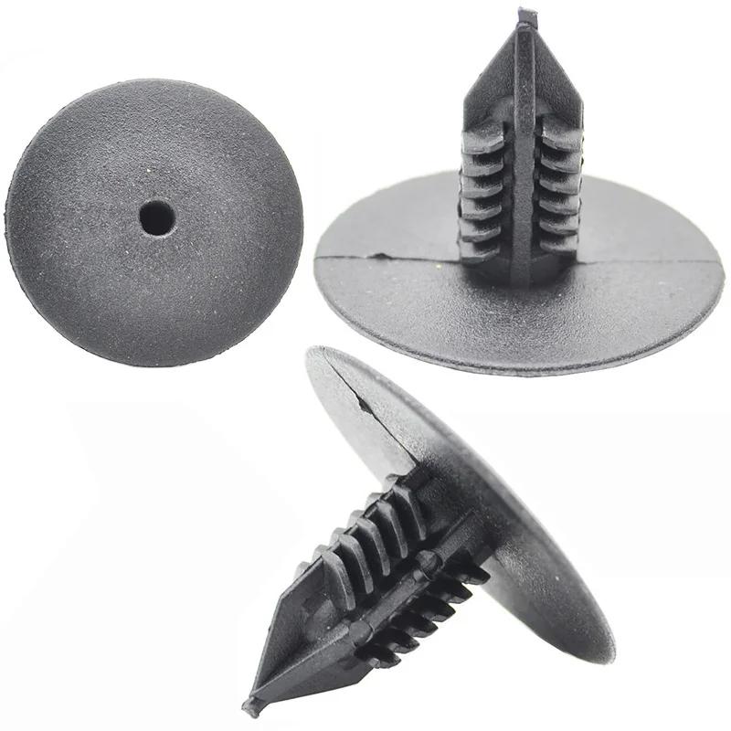 50 pièces 10mm Rivets en plastique attaches porte garde-boue pare-chocs couverture punaise Clips Cli
