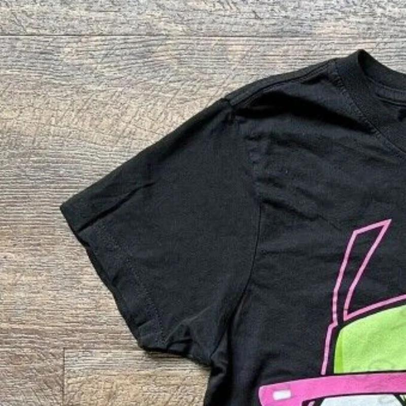 T-shirt imprimé gothique Harajuku Punk, style Y2k, manches courtes, coupe ajustée, crop top pour fem