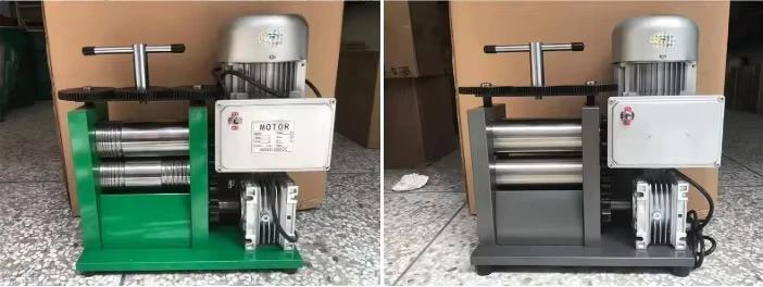 Rouleau de tôle de chaîne de fil d'or de bijoux rouleau personnalisé 1.5HP Machine de laminoir élect