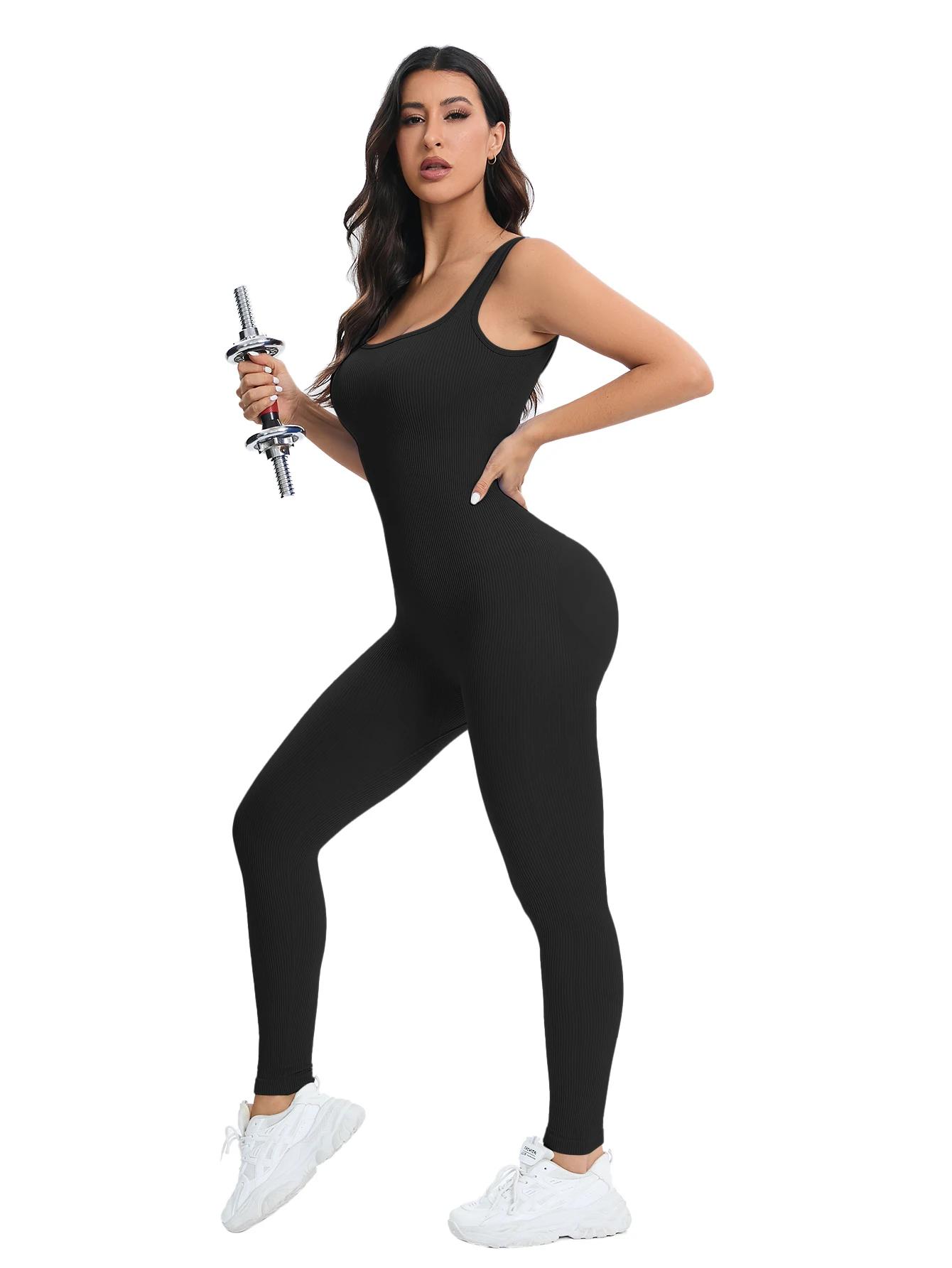 Combinaisons Shapewear pour femmes, soutien-gorge intégré, moulante, col carré, sans manches, barbot