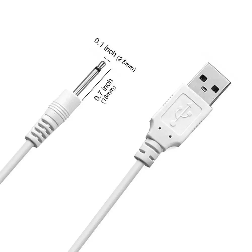 Câble chargeur USB DC 2.5 pour vibromasseur, aste, pour jouets adultes, accessoires de massage, alim