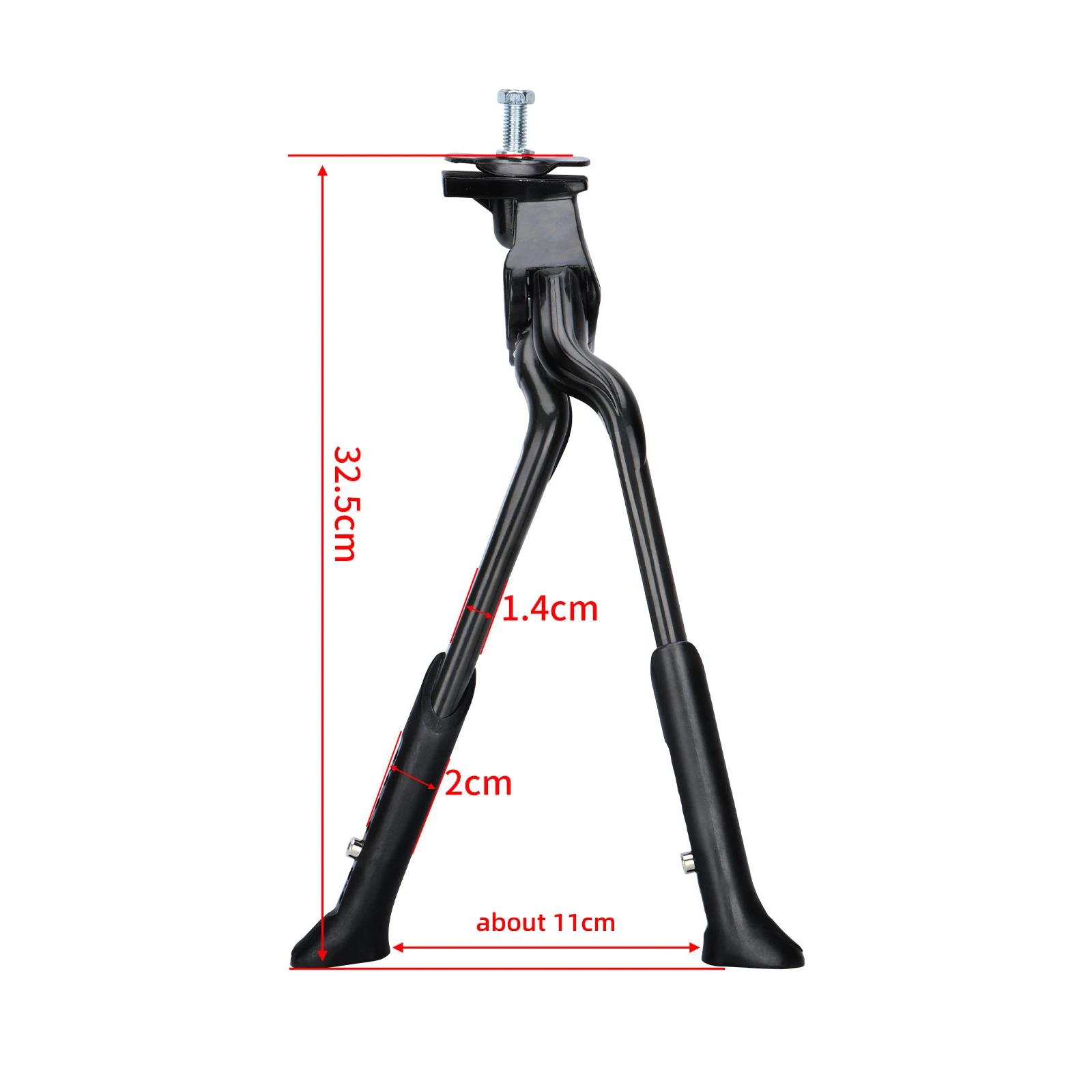 Support de vélo pliable à double fixation, béquille réglable en hauteur en alliage d'aluminium pour