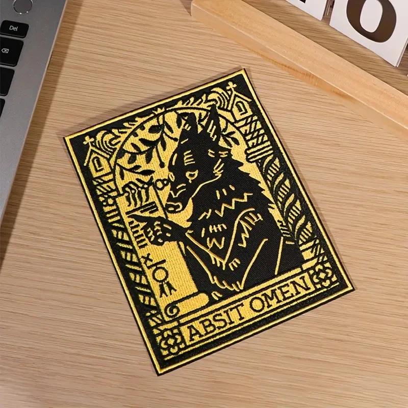 Patch brodé de fleurs Vintage loup, 1 pièce, Badge d'inspiration d'animaux Punk, cadeau à repasser s
