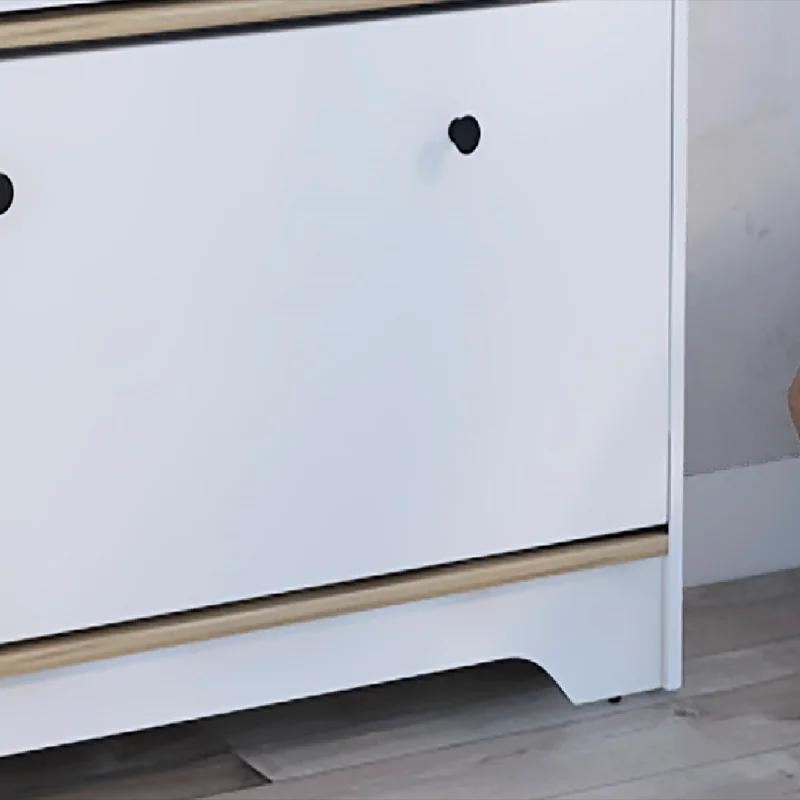 Calgary Shoe T1, dessus supérieur supérieur, une étagère ouverte, deux étagères extensibles-chêne cl