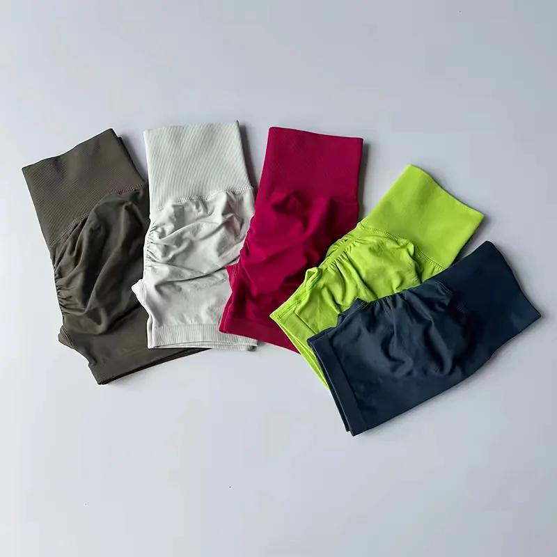 Shorts de sport taille haute effet galbant, compression abdominale, amincissant, séchage rapide, pou