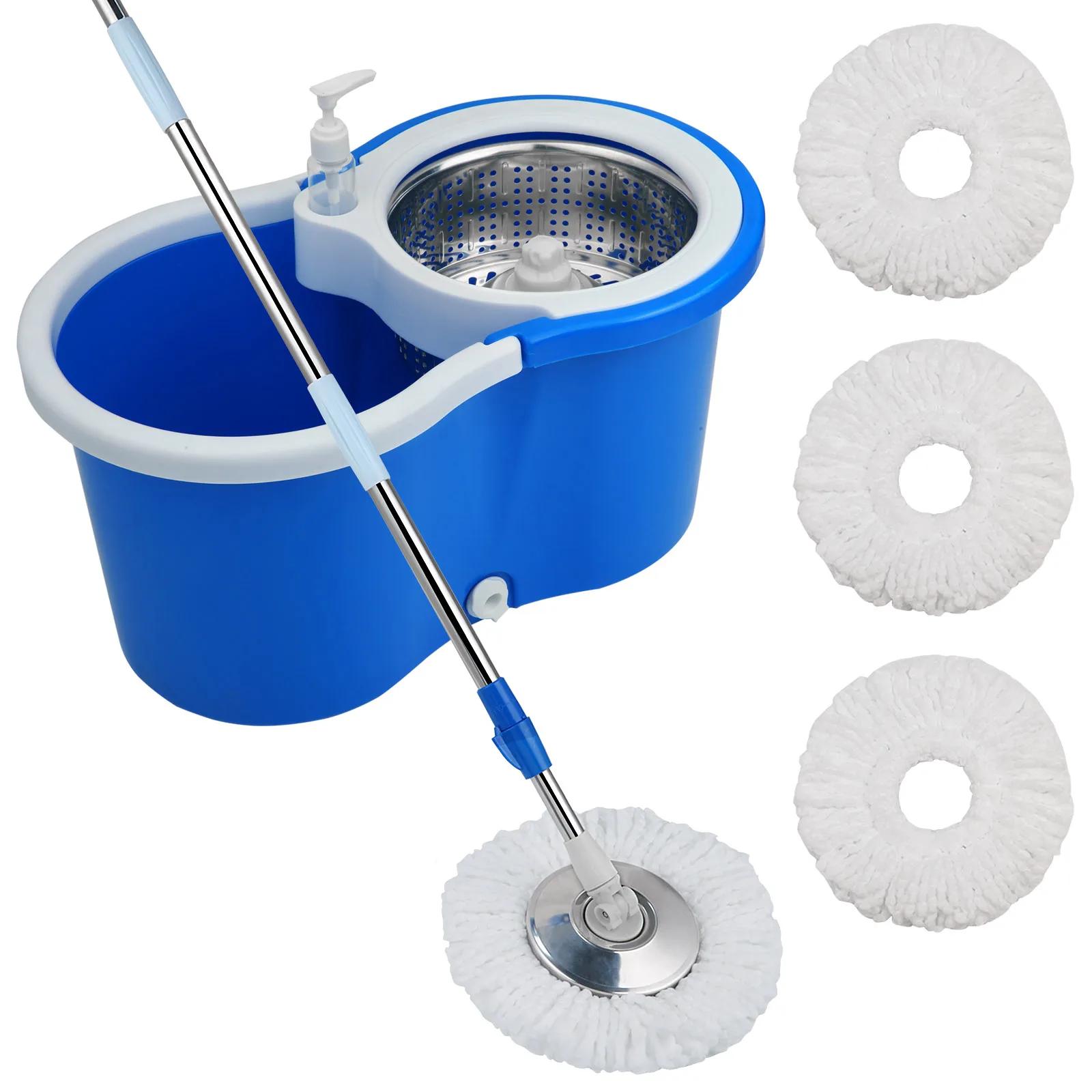 Vadrouille plate magique avec essoreuse, déshydratation automatique, système Spin Mop, livres ménage