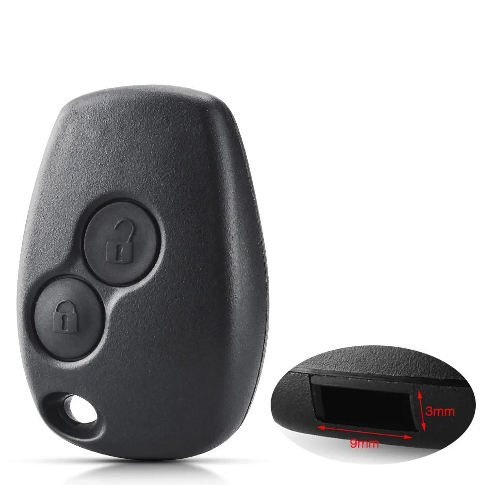 KEYYOU coque de clé à 2 boutons pour Renault Megane Modus Espace Laguna Duster Logan DACIA Sandero F
