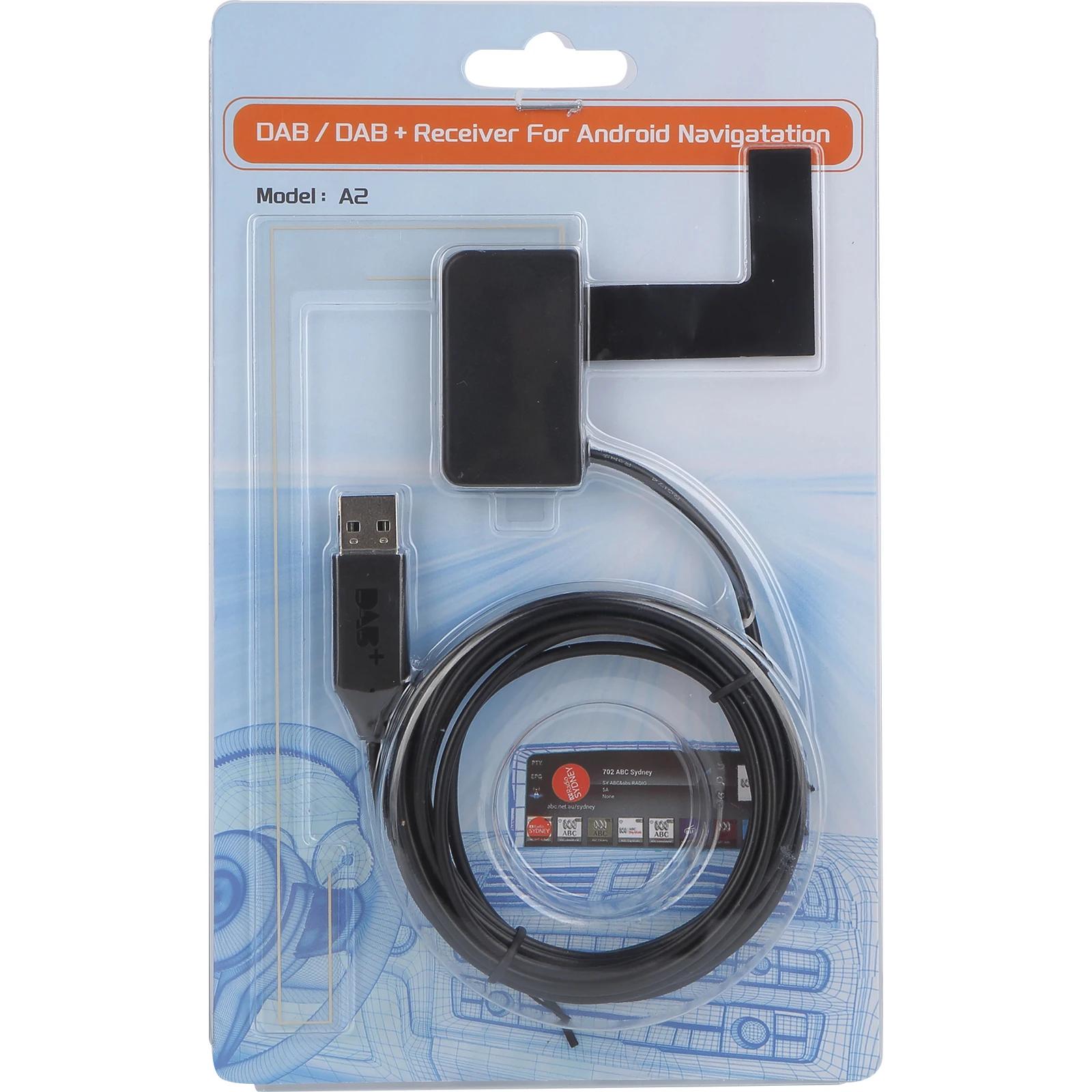Antenne DAB USB pour autoradio Android, diffusion numérique DAB + boîtier de Radio, adaptateur récep