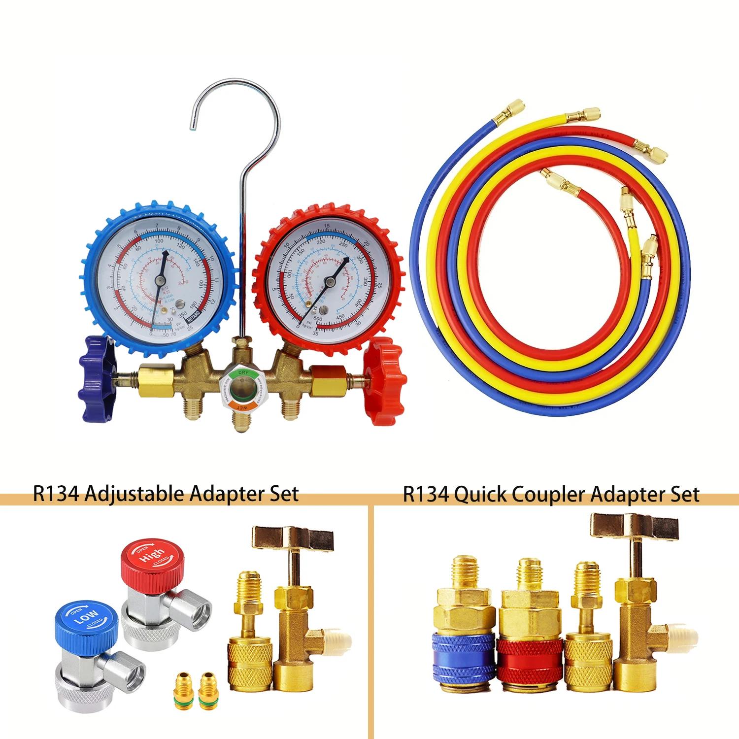 Ensemble de jauges de collecteur de Diagnostic AC à 3 voies R410a, pour charge fréon, convient à R32