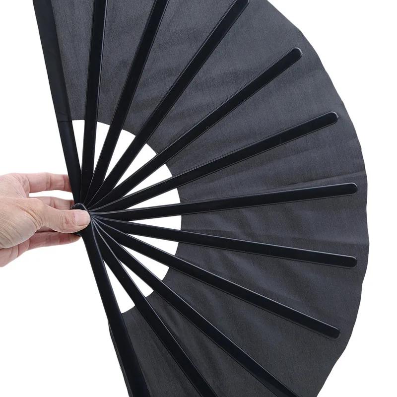 Grand ventilateur en plastique Kung Fu, Sophia, Arts martiaux, Performance, Élégant, Main, Pliant, S